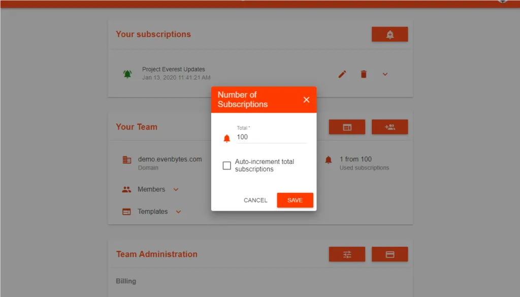 Comprar más suscripciones – captura 2
