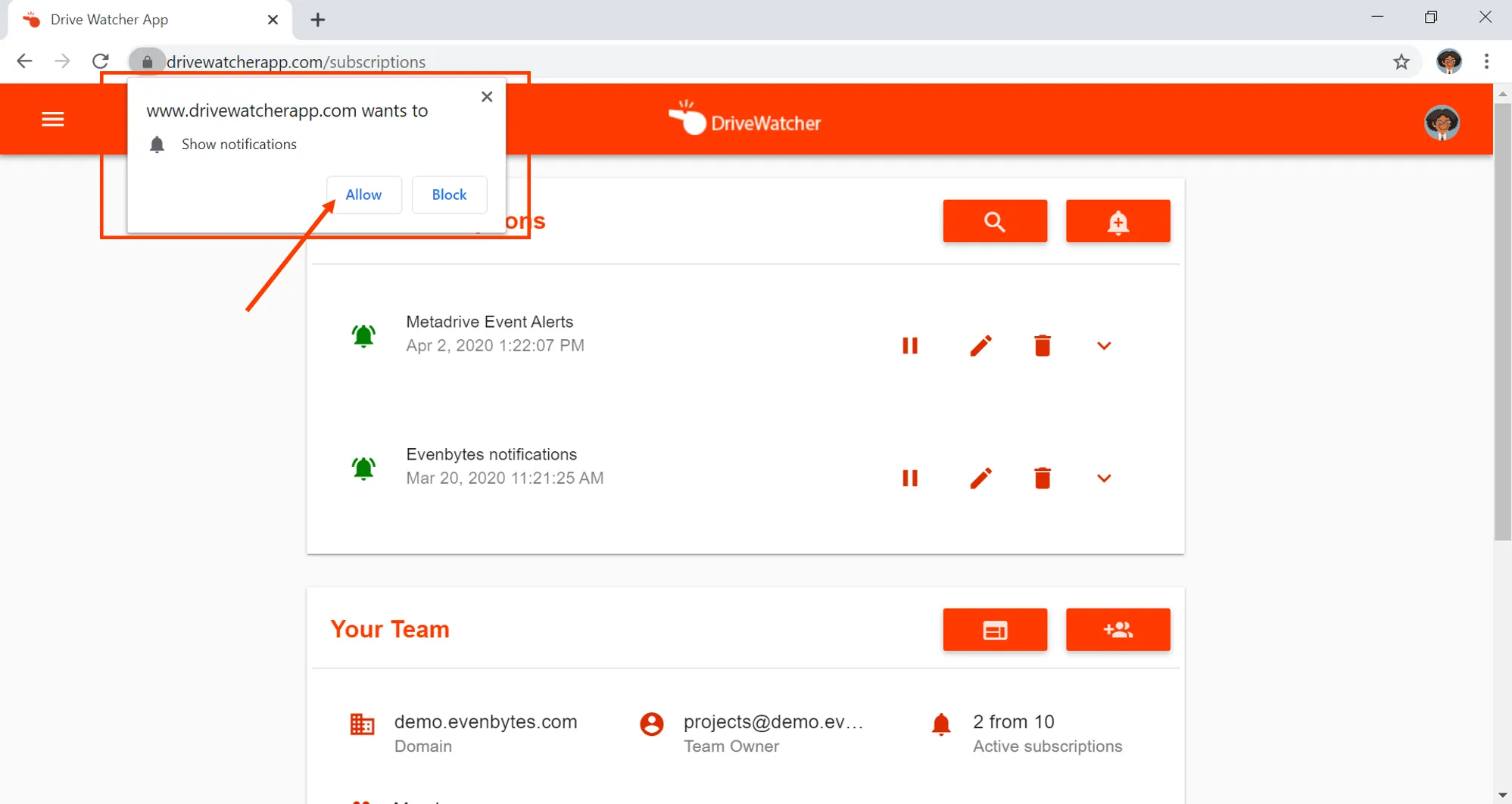 ¿Cómo activo las notificaciones del navegador? – captura 2